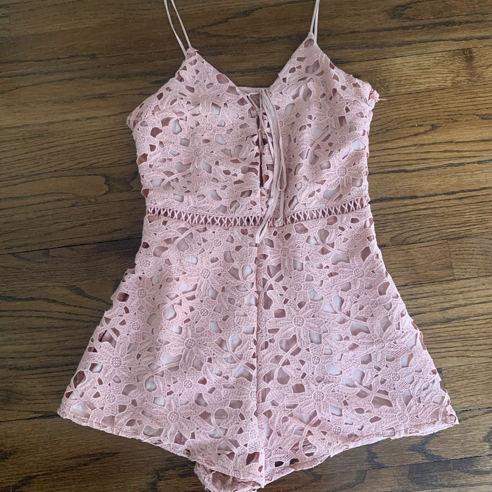 BOGO KENDALL + KYLIE Mauve embroidered Romper